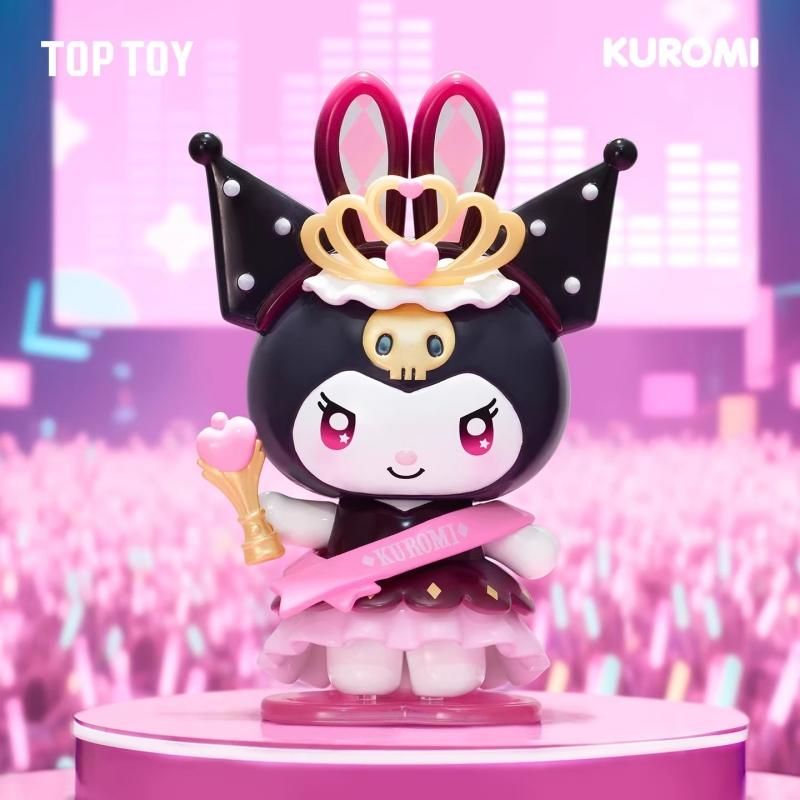 TOP TOY Sanrio Kuromi Sparkling Idol Series  Kawaii Toy Figure Cartoon Desktop Ornament Children's Model Birthday Gift