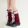 Solid Color Kids Lace Leg Warmers Knitted Children's Foot Warmer Foot Cover  Children Wear