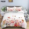 Musical Note Bedding Set 2/3pcs Music Theme Quilt Cover King/Queen Size With Pillowcase Fashionable Psychedelic Soft Duvet Cover
