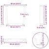 VidaXL V-shaped Coffee Table Legs, 2 Pieces, White, 60 X (42-43,3) Cm, Steel 4012633