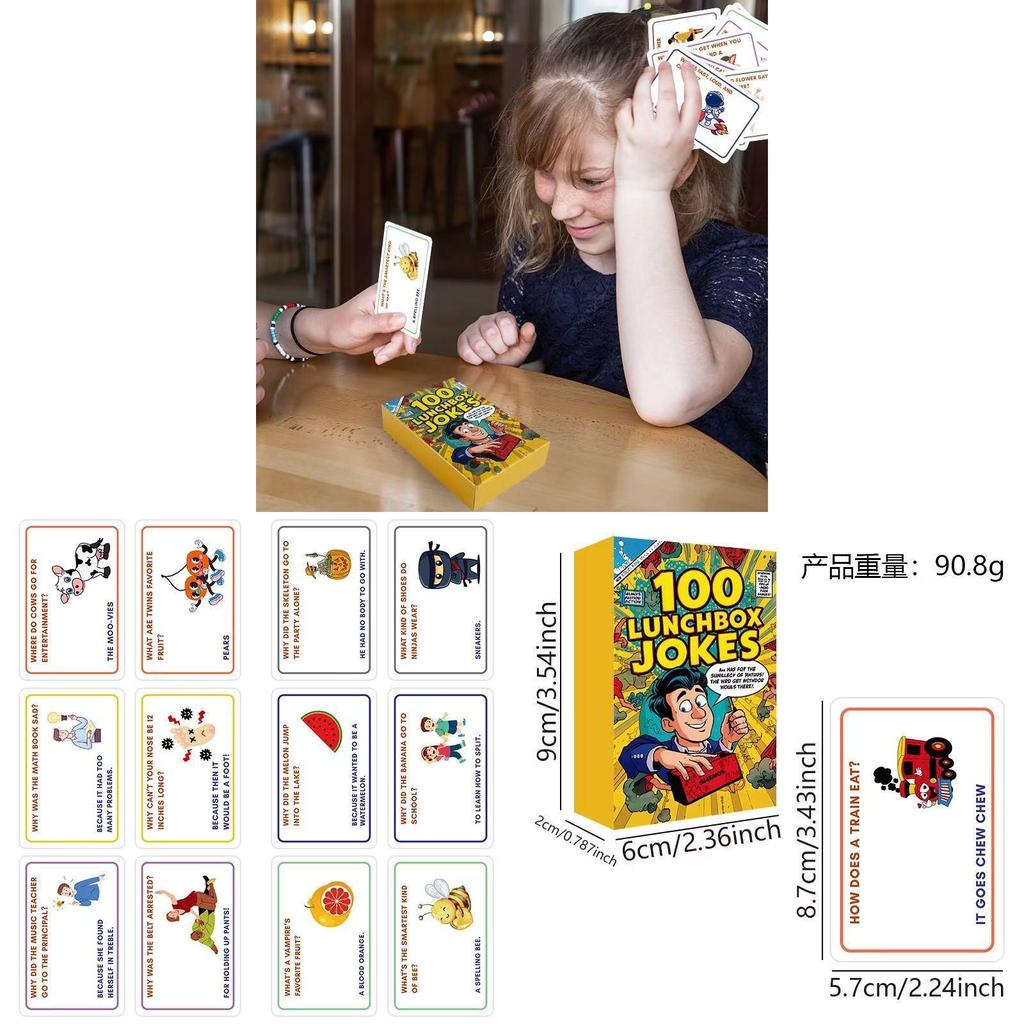 Card Game Lunchbox Jokes With Interactive Fun For Family And Kids