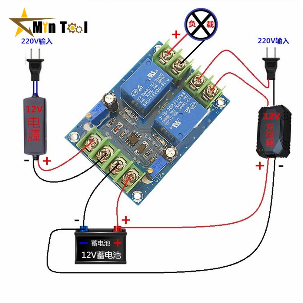 Automatisches Schalterrelais-Modul Batteriestromausfall Ladekontrollplatine Notstromunterbrechermodul Stromversorgung