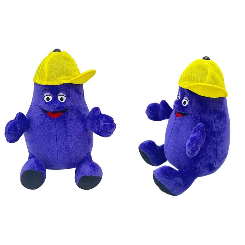 Grimace Shake Yellow Hat Plush Toy Cartoon Animal Design 18cm Height Customizable