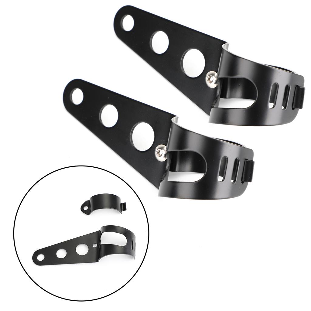 43mm-50mm Fork Black Headlight Mount Bracket Motorcycle Head Lamp Holder Adapter