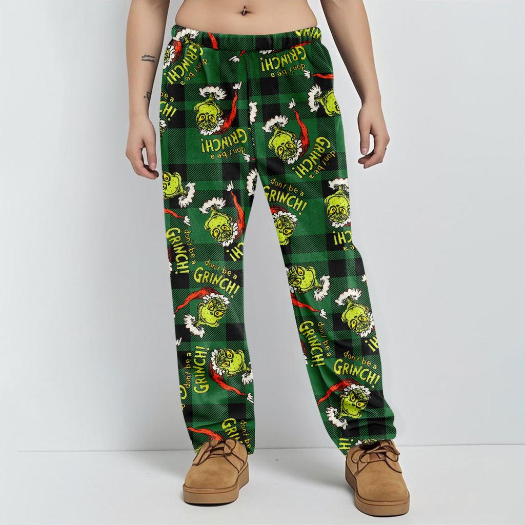 Pyjamasbukser Nattøy Fritidssnor Elastisk midje Bukser Komfortable Rette Yoga Løse Bukser