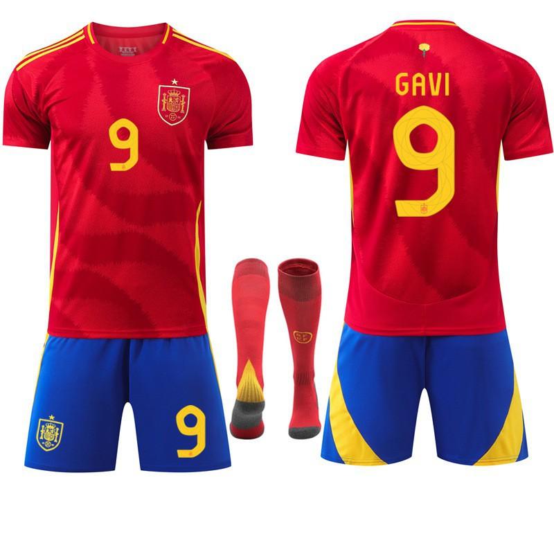 European Cup 7 Morata No. 19 Yamal 17 Nico Jersey Olmo Spanish Home Football