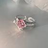 Heart Geometric Exquisite Ring In White Gold Plating Perfect For Gifts And Occasions Special