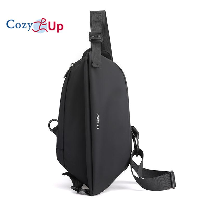 Cozy Up Men's Chest Bag Fashion Casual Shoulder Bag Multi Functional Waterproof Crossbody Bag Cross Border