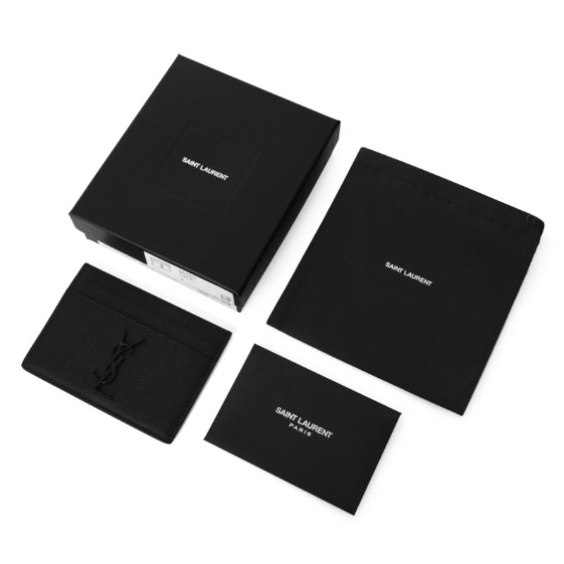 Saint Laurent Cassandra Monogram Caviar Black Cardholder Bty0u 485631