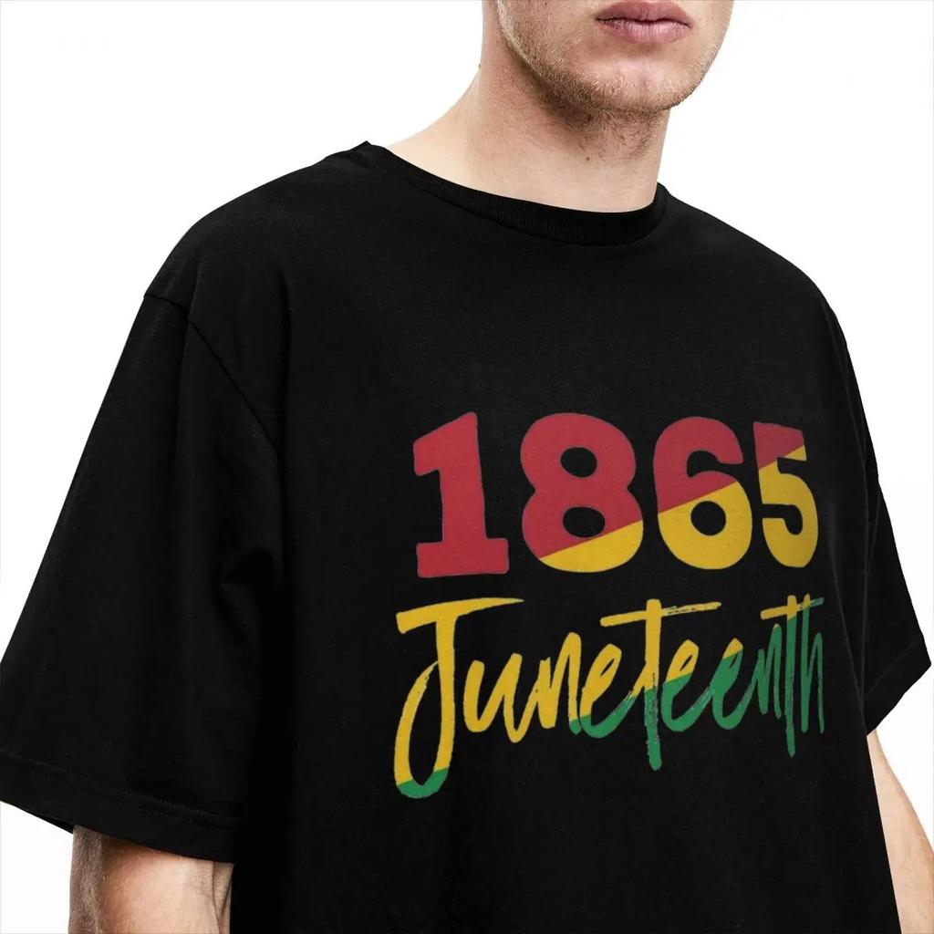 Black BG 1865 Juneteenth Day T Shirts Apparel Men Women Pure Cotton Funny Tee Shirt Short Sleeve Tops Summer