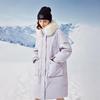 Qiusishui Ren Women's Fashion Fur Collar Mid-length Down Jacket