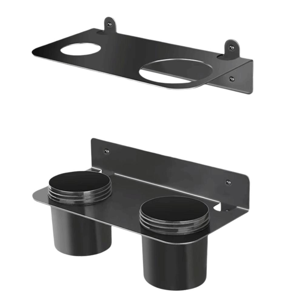 Two Drip Cups Oil Funnel Holder Heavy Duty Fluid Drain Funnel Kit Funnel Storage Rack Oil Storage