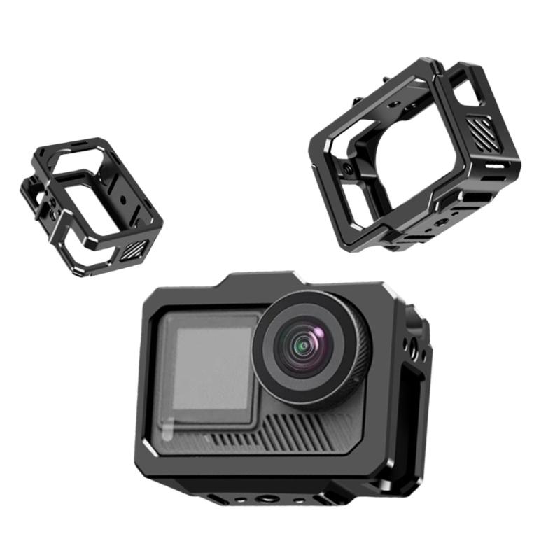 High Strength Aluminum Camera Cage For Action Cameras Frame Offering Full Protections Easy Battery Access 1/4inch Hole