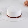 Women's Retro British Style Sun Hat with Rhinestone Letter & Leather Belt