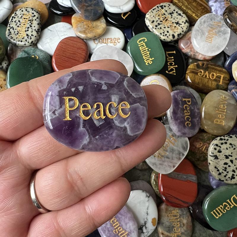 Inspirational Stones Highly Polished Natural River Rock Faith Stone DIY Rocks for Engraved Inspirational Polished Garden Stones
