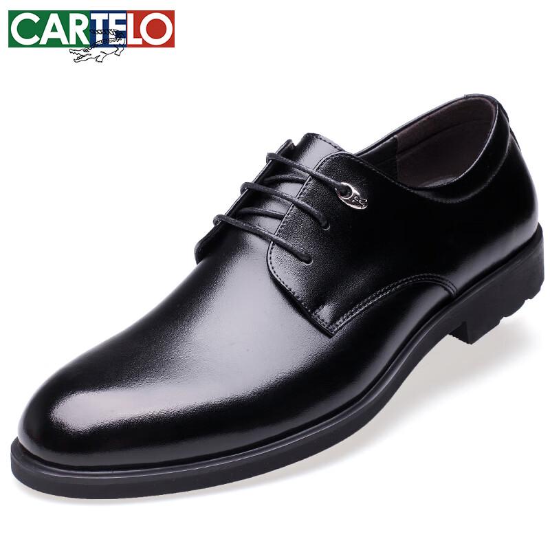 CARTELO Men s English Style Leather Derby Shoes 44