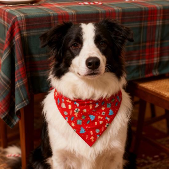 Pet Triangle Scarf Christmas Pet Clothes Pet Bib Cat Neck Scarf Dog Bib Smooth Edge Accessories 65/45/45