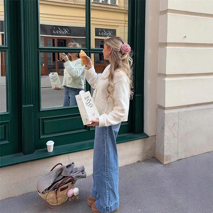 Solid Color Long Sleeves Cardigan Women‘s - Knit Sweater Open Front with Pocket