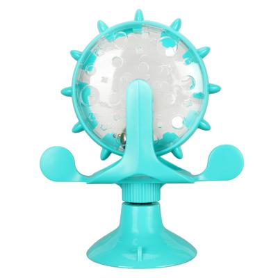 Cat Slow Feeder Round Windmill Shape Pet Slow Food Treat Toy Food Treats Dispenser Toy for Cats and