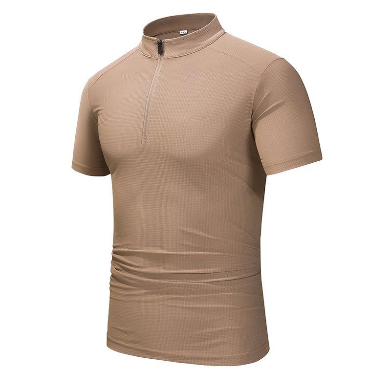 2026 Half-Zip Quick-Dry Polo: Lightweight, Breathable Short Sleeve Sport T-Shirt for Casual Fitness & Running