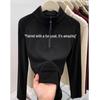 Women's Thickened Double-Sided Fleece Half-Zip Sweatshirt for Autumn and Winter