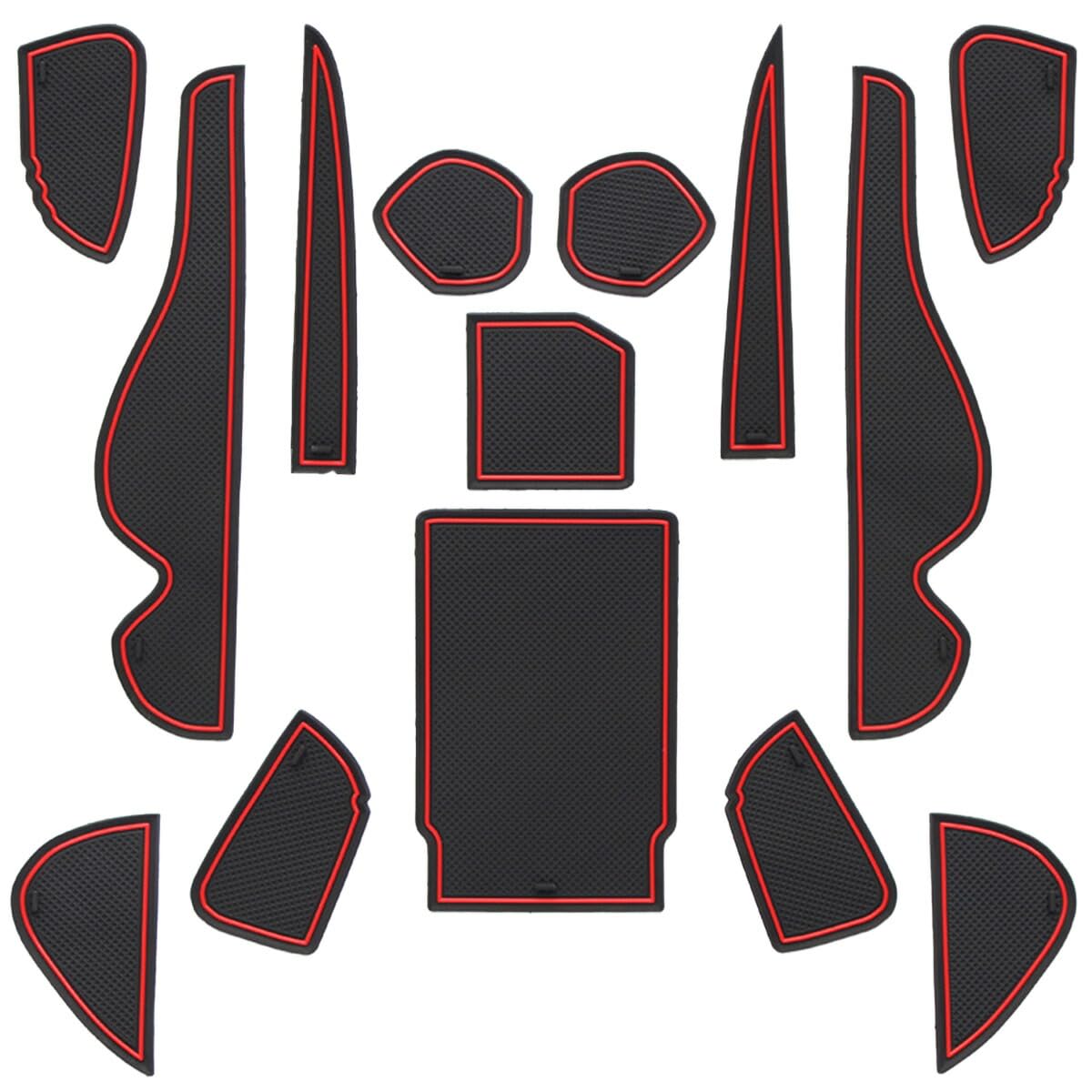 Резиновые коврики Negues, совместимые с Toyota Harrier 60 3-го поколения, май 2013 г., резиновый салон, коврики в салон и багажник Harrier, резиновая красная серия,