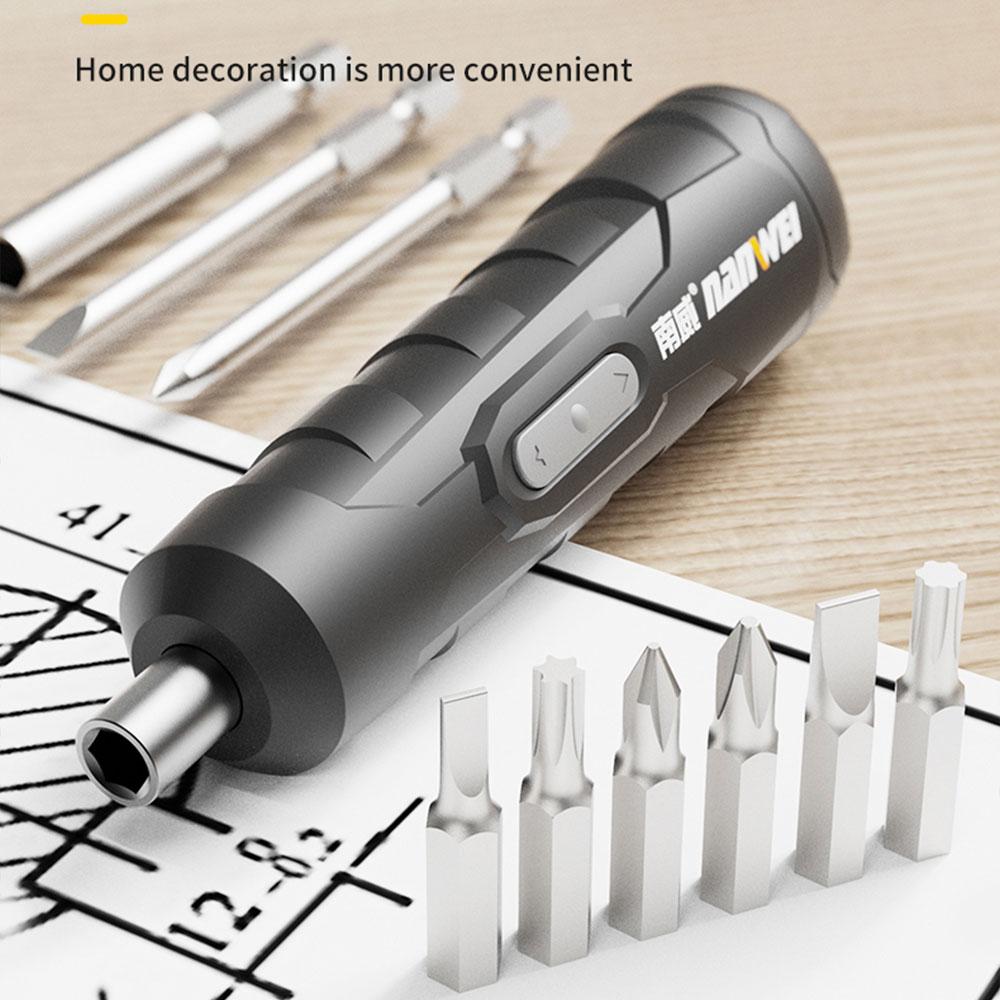 NANWEI Electric Screwdriver Rechargeable Automatic Screwdriver Hand Drill Multi-function Electric Batch Tool 4V