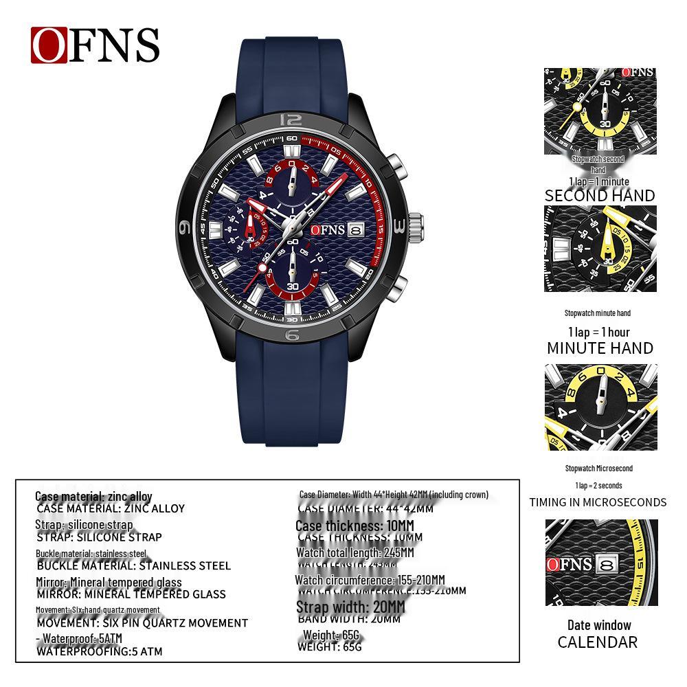 Trendy Men's Quartz Waterproof Watch with Calendar