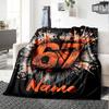 Custom Name basketball Theme Printed Blanket - Perfect for Couch, Bed, Travel & Outdoor Use | Machine Washable, Cozy & Durable.
