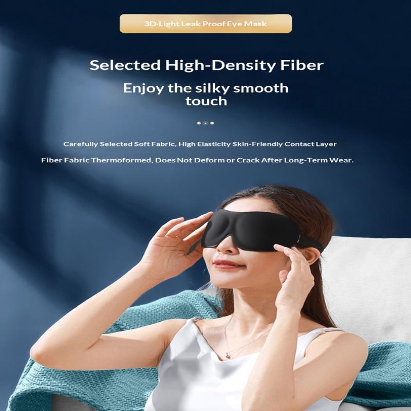 Máscara de Dormir Ajustável 3D Com Design Respirável, Bloqueia a Luz Enquanto Permite a Circulação de Ar Para os Olhos, Ajuste Confortável Unissex