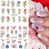 Water Nail Stickers Flowers Design Decals Summer Floral Petals Charming Art Decoration Sliders DIY Manicure Accessories Tool