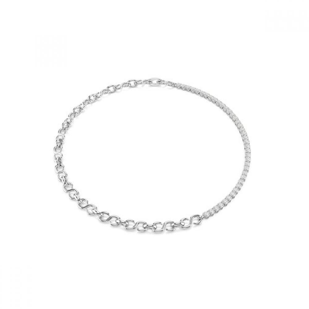 Swarovski Unisex Tennis Rhodium Necklace 5747732
