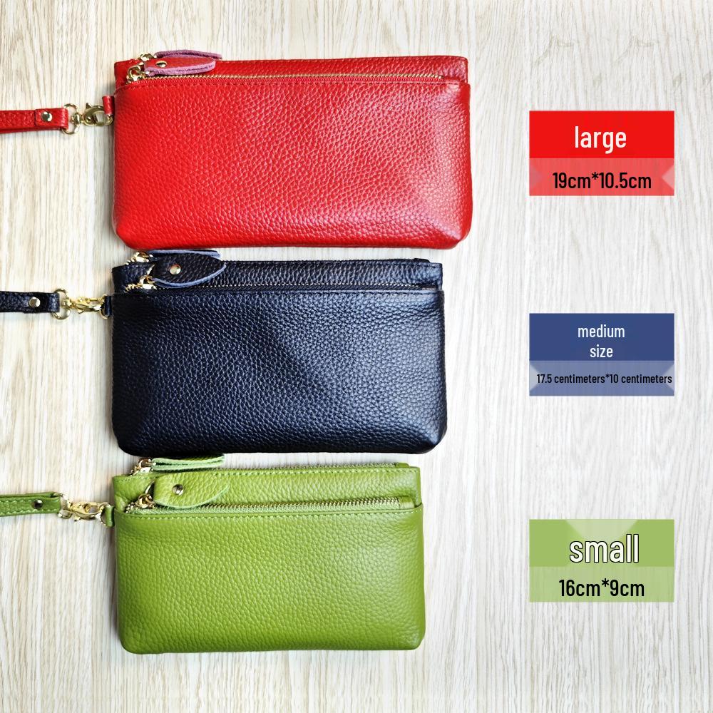 Korean Style Genuine Leather Multi-Functional Women's Wristlet Clutch Wallet