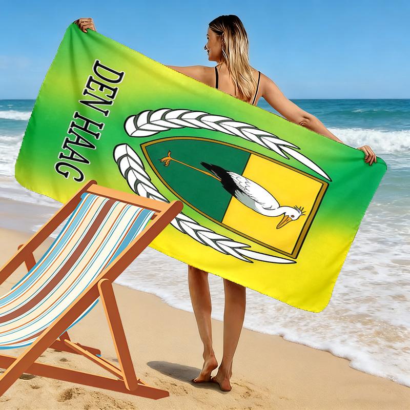 Asciugamano da Spiaggia Stampato ADO Den Haag, Asciugamano Grande Morbido Asciugatura Rapida per Spiaggia Campeggio Nuoto