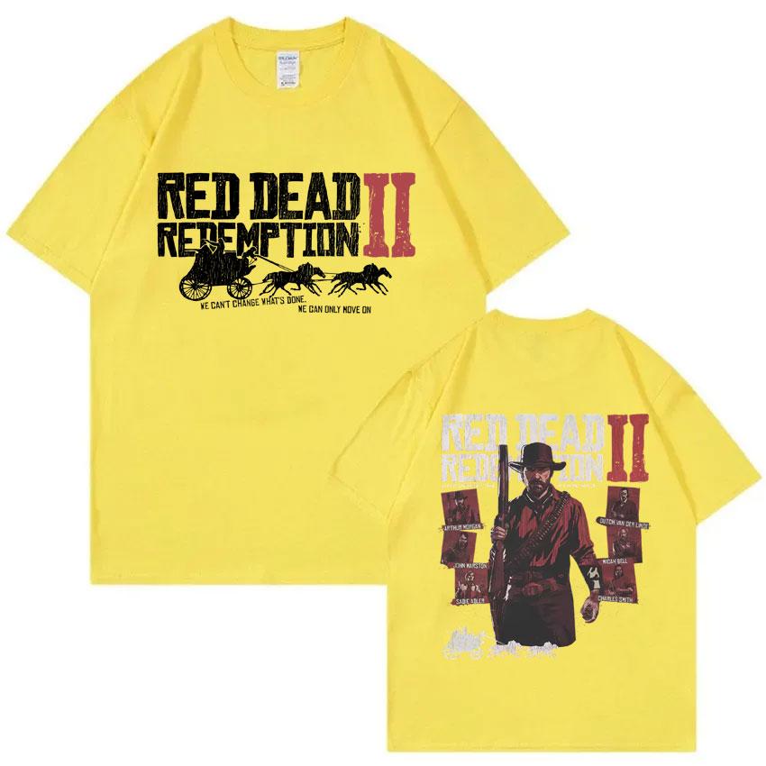 Game Player Red Dead Redemption 2 Tshirt Men Women Casual Vintage Cotton Short Sleeve T Shirts Unisex Fashion Oversized Tshirt