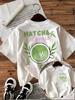 Kawaii Matcha Lovers Print T-Shirt, Cute Short Sleeve Graphic Tee for Women, Casual Aesthetic Summer Top