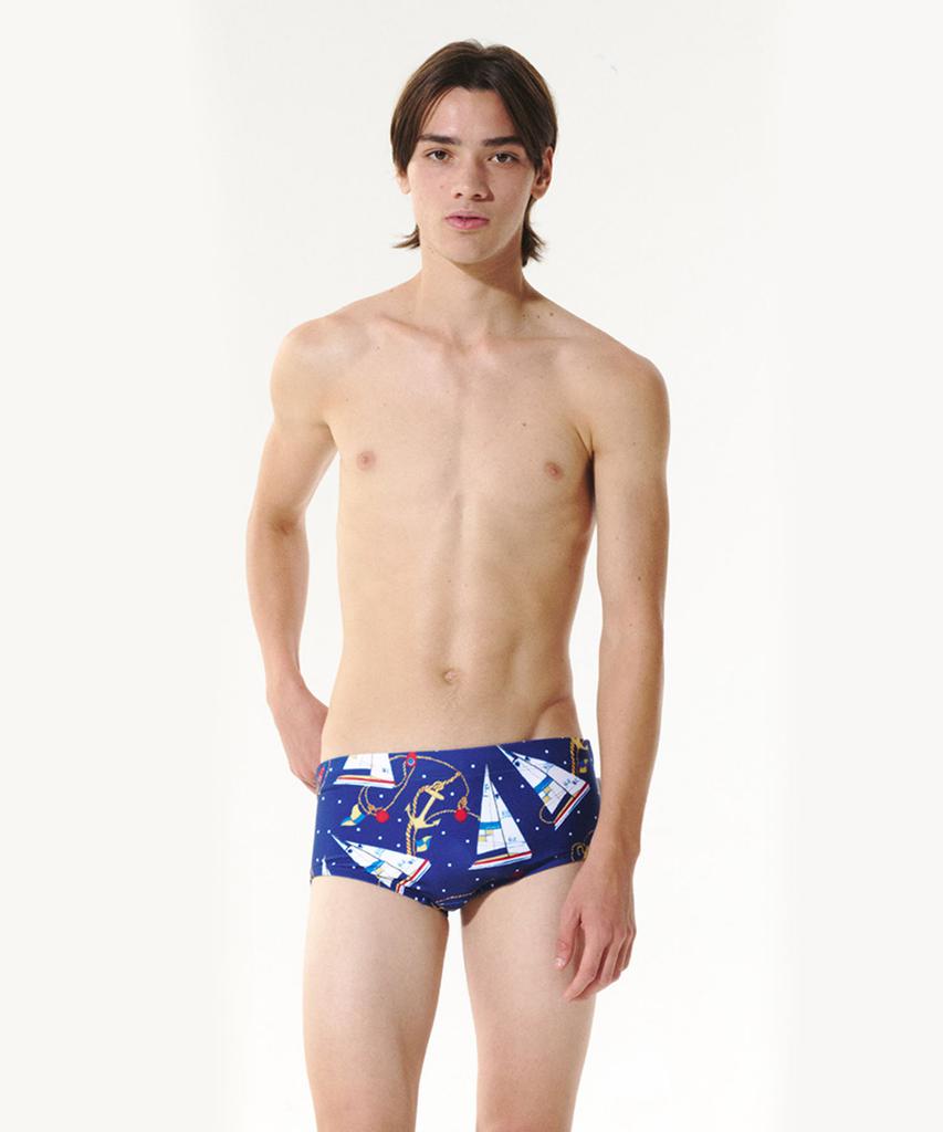 Dillaispul Midnight Sail Square Leg Swimsuit - Starry Navy