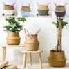 Straw Woven Flower Pot Basket - New Grass Planter for Indoor Outdoor & Multi-Use Dirty Basket