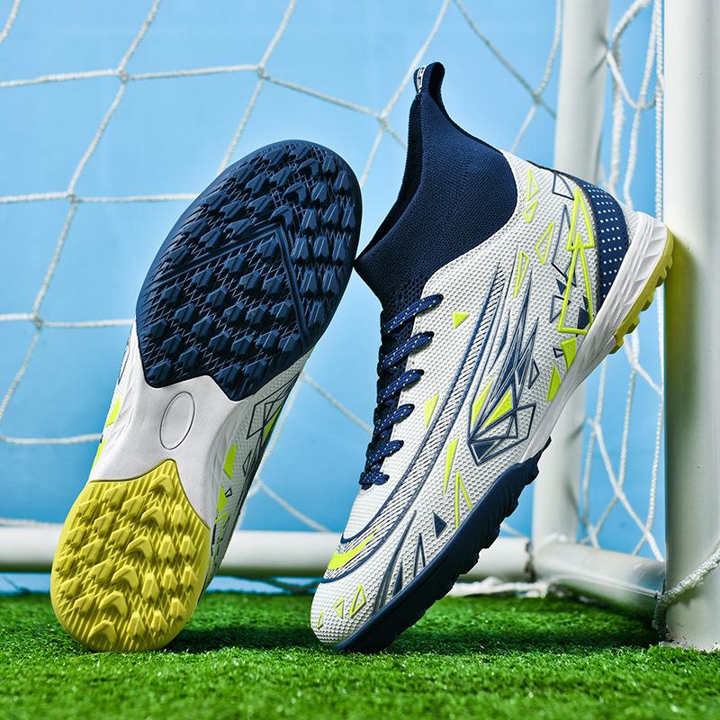 High Top Football Shoes Men'S Long Nails Tf Broken Nails Student Artificial Grass Training Sneakers