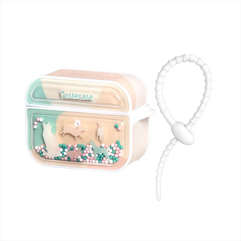 

для Apple Airpodspro Второе поколение Магнитный защитный чехол для наушников Оригинальный Милый чехол для наушников с пузырьковыми бусинами Bluetooth Airpods4/3/2 Модный чехол для наушников Apple AirPods Pro 2nd Generation Naked Powder Zoo