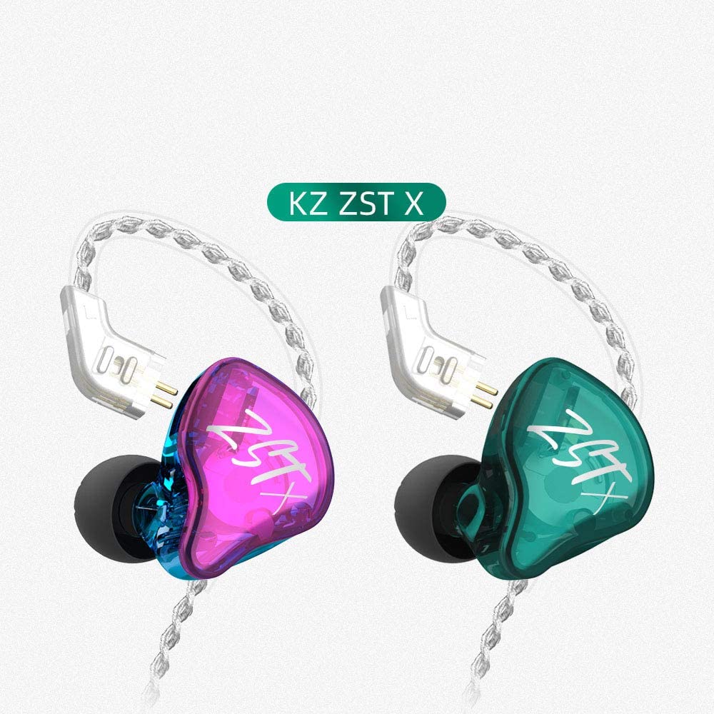 KZ ZSTX (1DD+1BA) Hybrid HIFI Earphones with a 10mm Composite Dynamic Driver and an Original 30095 Balanced Armature Driver, Upgraded 100-Core