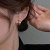 Korean High-End Gold Hoop Earrings for Women - Summer 2026 Trendy Ear Accessories