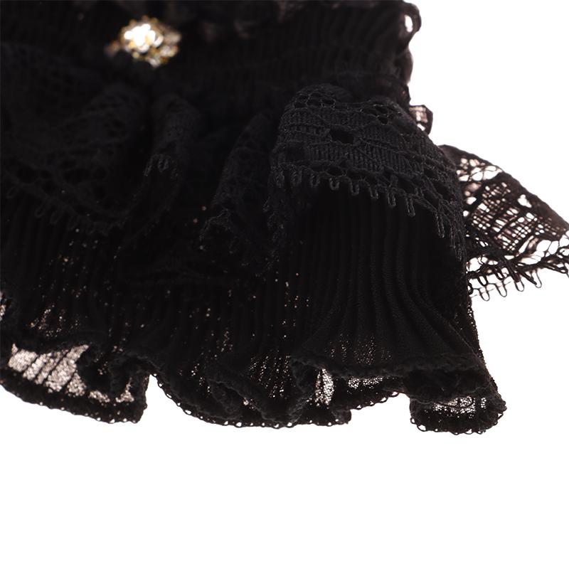 1Pair Nail Po Glove Nail Art Lace Fake Pleated Cuff Manicure Props