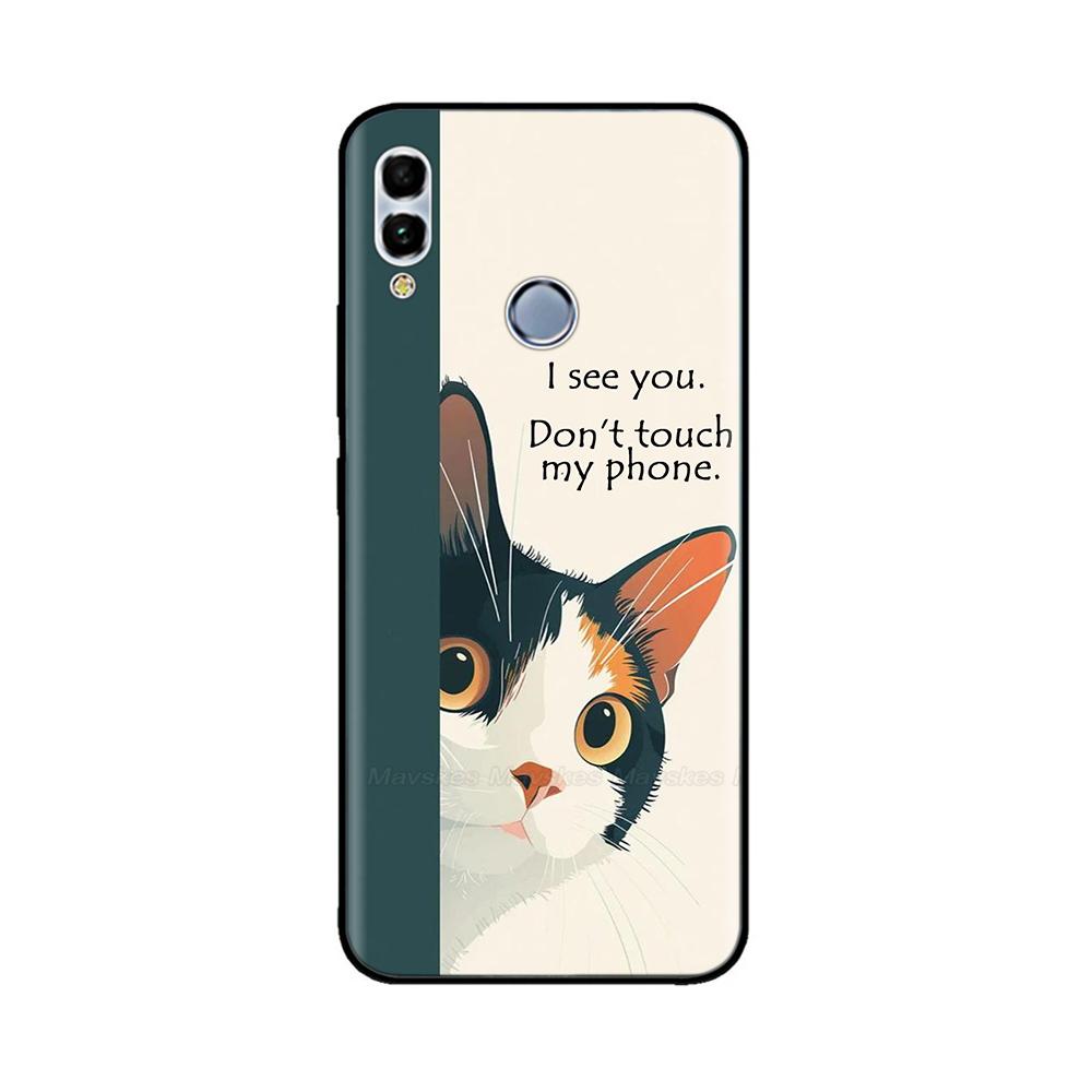 For Huawei P Smart 2019 Case Phone Cases Funny Camera Protection Soft Silicone Back Cover For Huawei P Smart 2019 Shell Fundas