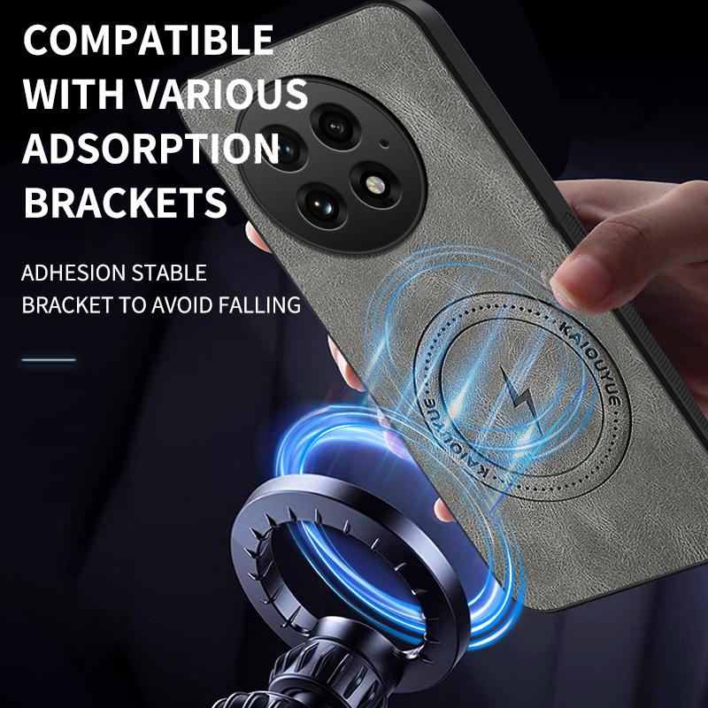 For OnePlus 13/OnePlus 13R Case Simple Stylish Magnetic Suction Luxury Leather Skin-friendly Anti-drop Cover For OnePlus13R
