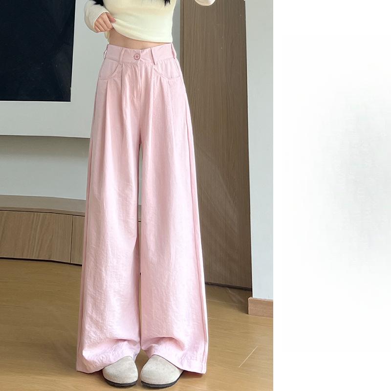 Suit Wide-leg Pants Women's Summer Thin New High-waisted Loose and Thin Pants