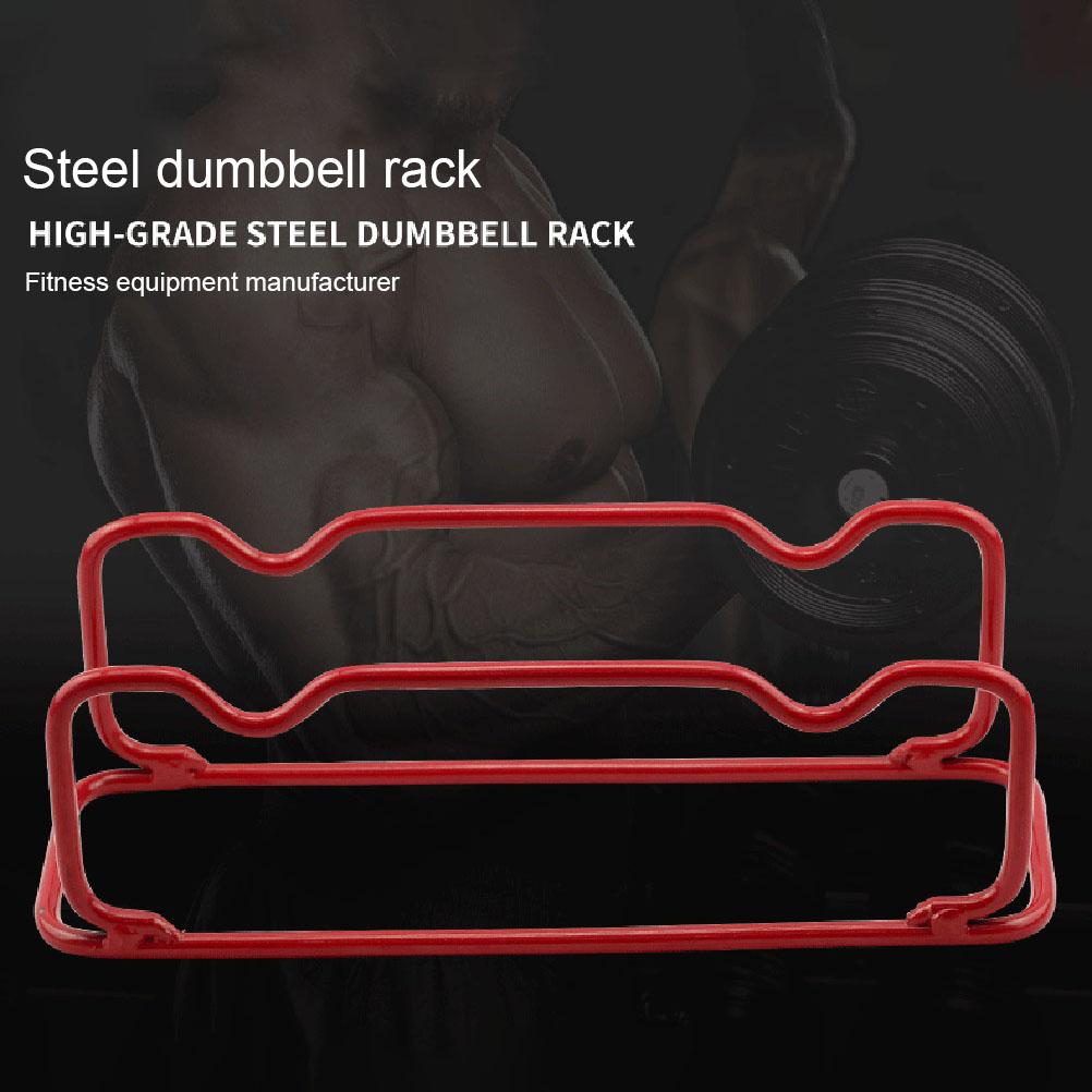Barbell Bar Dumbbell Rack Compact Barbell Storage Stand Strengthened Steel Bracket for Home Office