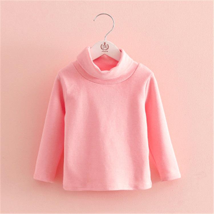 Girls Sweaters Solid Candy Color Boys Sweaters Autumn Wool Baby Girl Bottoming T-shirt Sweater Kids Clothing Girls Pullover