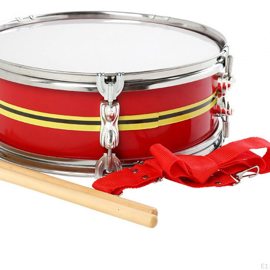 13 Inch Snare Drum Musical Drums with Drumsticks, Educational Toys, Light Percussion Instrument,