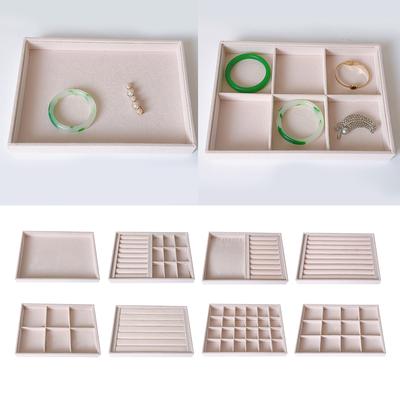 Velvet Stackable Jewelry Display Box Tray Case for Jewellery Jewelrys Holders Organizers  A
